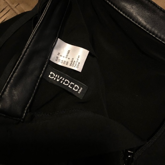 H&M Divided Layered Fringe Faux Leather Mini Skirt - Picture 4 of 5